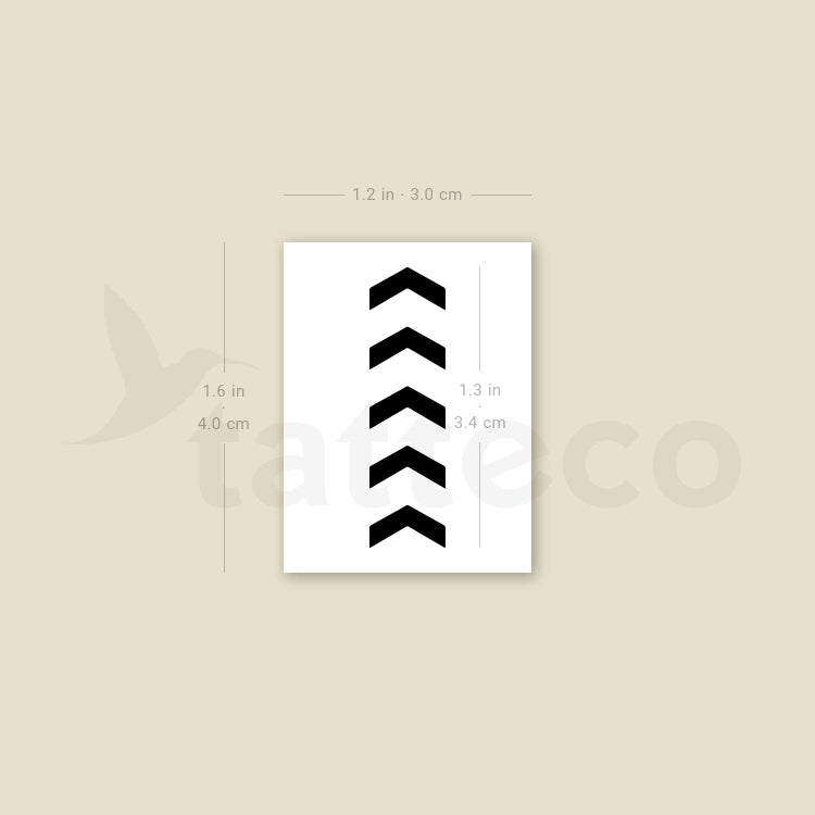 One Direction Five Arrows Tribute Temporary Tattoo - Set of 3