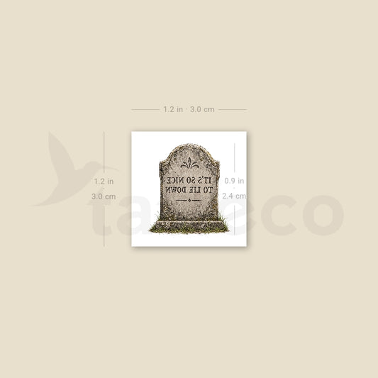 Headstone Temporary Tattoo - Set of 3