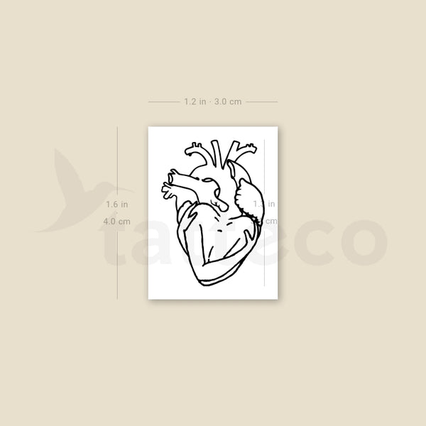 Heart Hug Temporary Tattoo - Set of 3