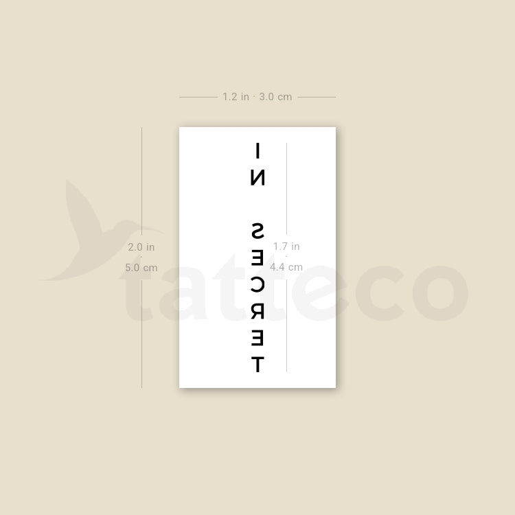 In Secret Temporary Tattoo - Set of 3