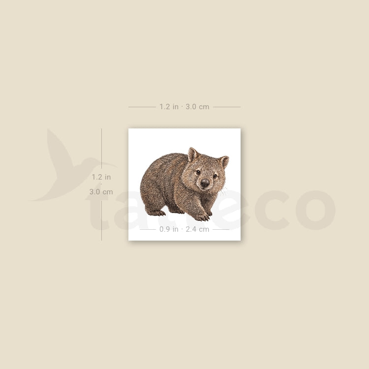 Wombat Temporary Tattoo - Set of 3