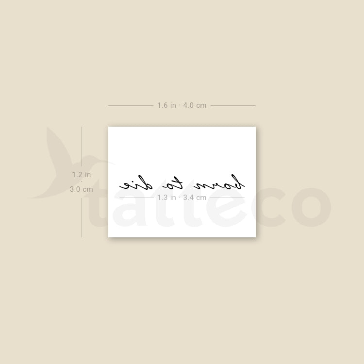 Born To Die Temporary Tattoo - Set of 3