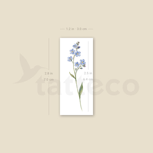 Dainty Forget-me-not Temporary Tattoo - Set of 3