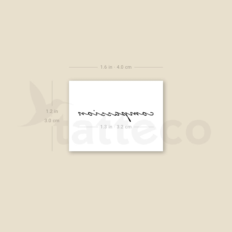 Compassion Temporary Tattoo - Set of 3