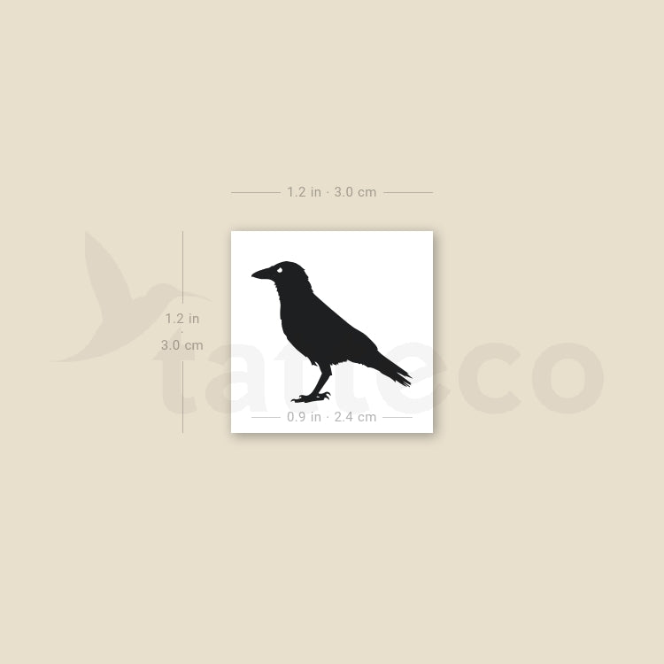 Raven Temporary Tattoo - Set of 3