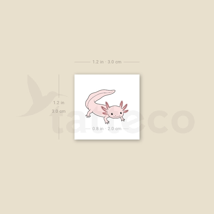Axolotl Temporary Tattoo - Set of 3