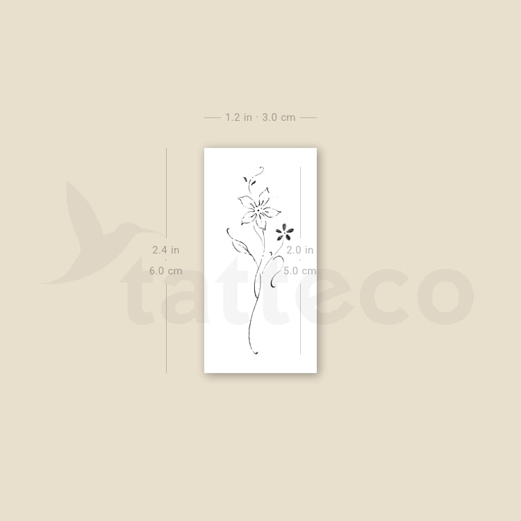 Lily By Stefano Mazza Temporary Tattoo - Set of 3
