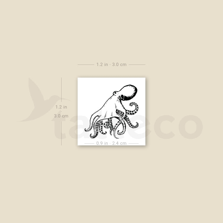 Octopus Temporary Tattoo - Set of 3