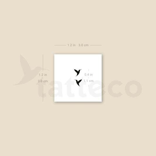 Tiny Hummingbirds Temporary Tattoo - Set of 3