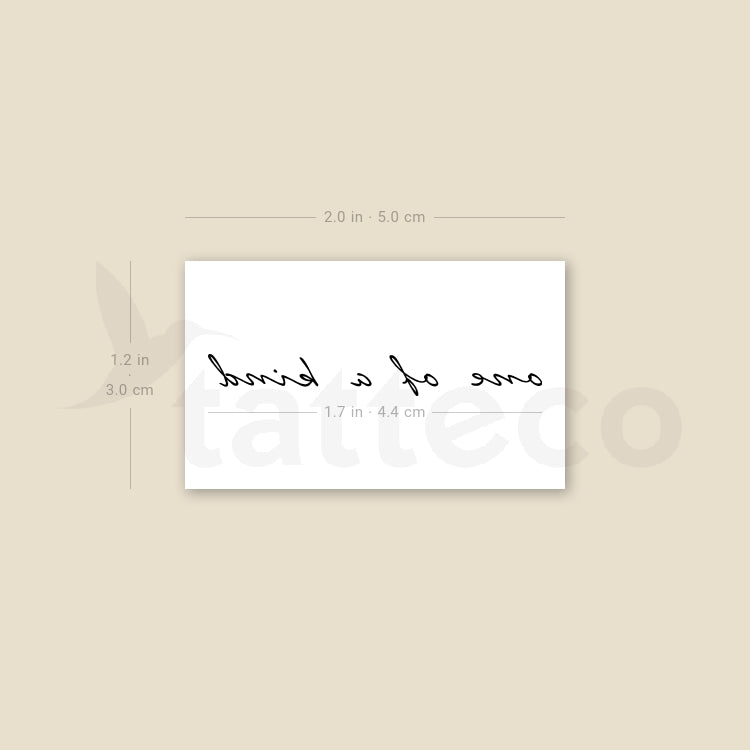 One Of A Kind Temporary Tattoo - Set of 3