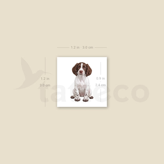 English Springer Spaniel Puppy Temporary Tattoo - Set of 3