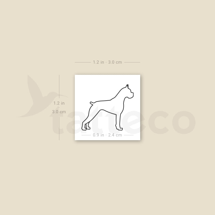 Boxer Temporary Tattoo - Set of 3