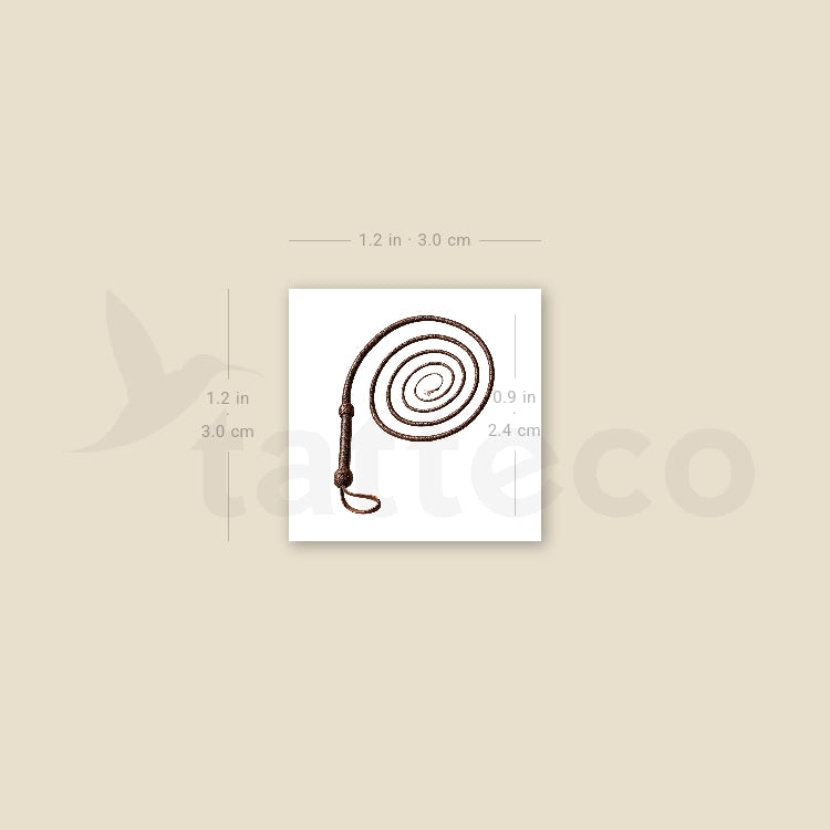 Whip Temporary Tattoo - Set of 3