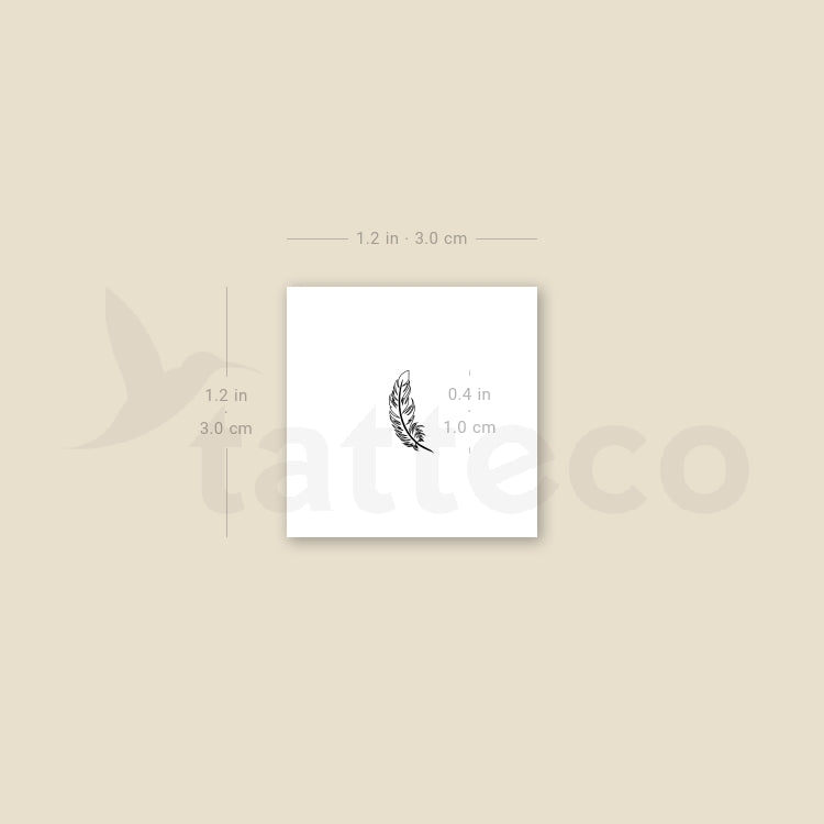 Tatuaje temporal de pluma pequeña - Juego de 3