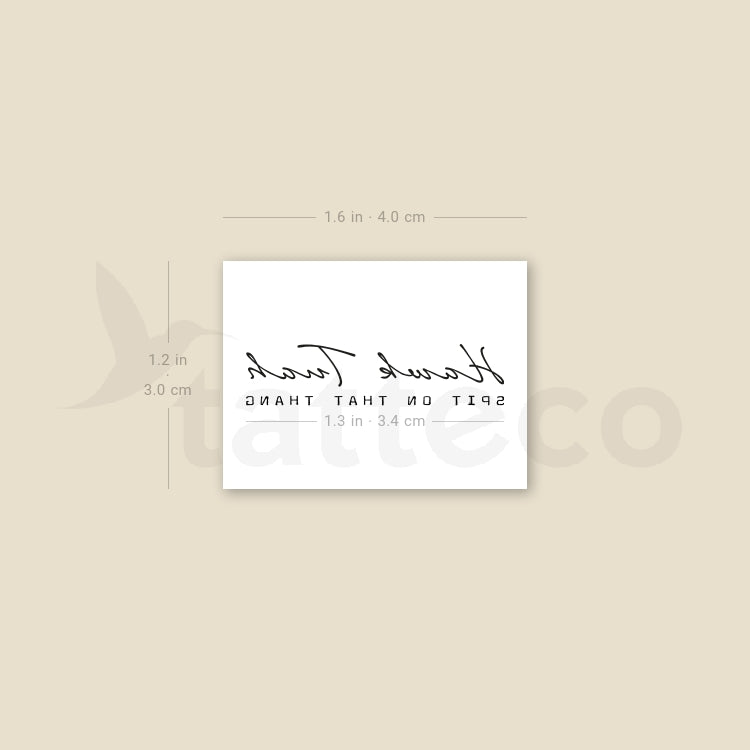 Hawk Tuah Spit On That Thang Temporary Tattoo - Set of 3