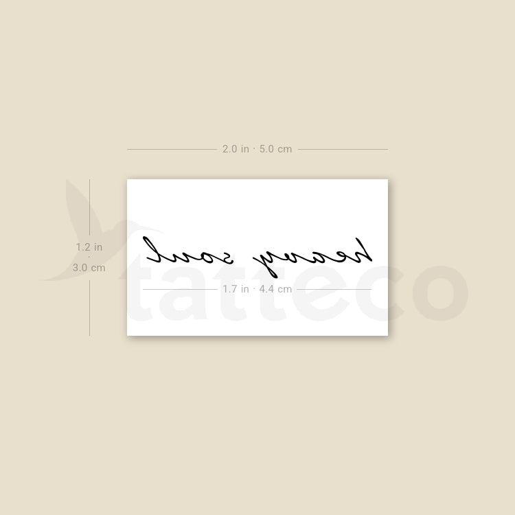 Heavy Soul Temporary Tattoo - Set of 3