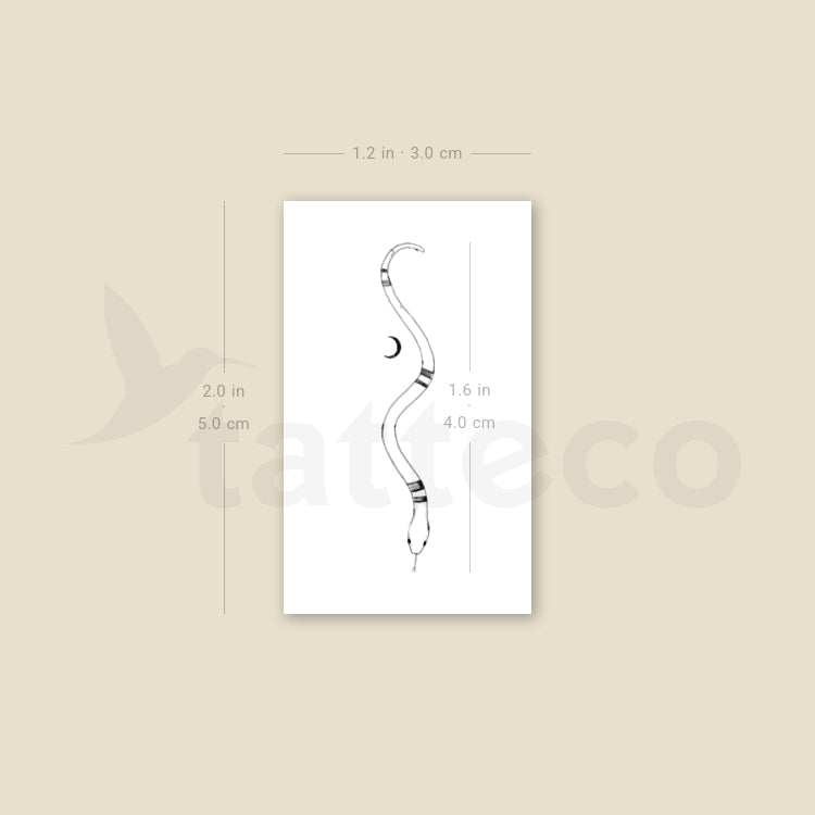 Snake By Stefano Mazza Temporary Tattoo - Set of 3