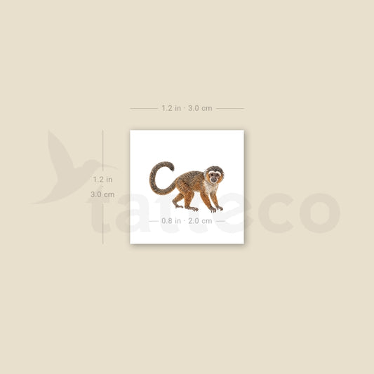 Titi Monkey Temporary Tattoo - Set of 3
