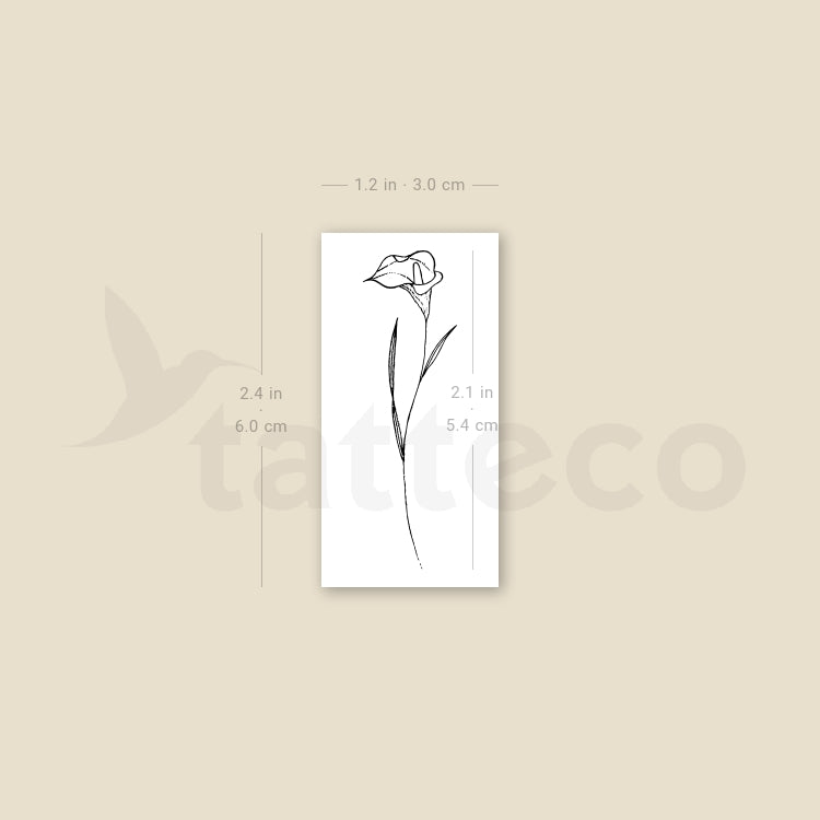 Calla Temporary Tattoo - Set of 3