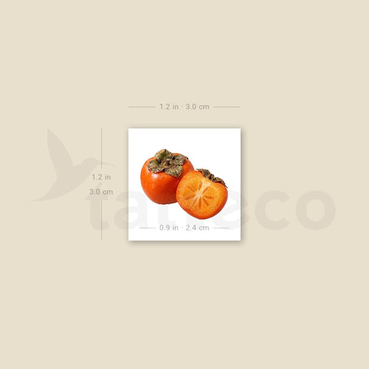 Persimmon Temporary Tattoo - Set of 3