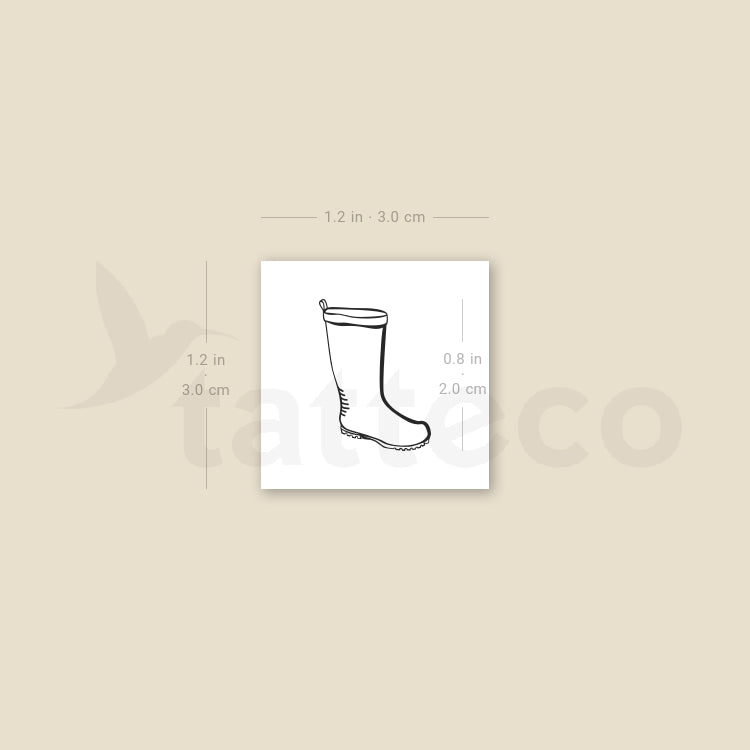 Rain Boot Temporary Tattoo - Set of 3