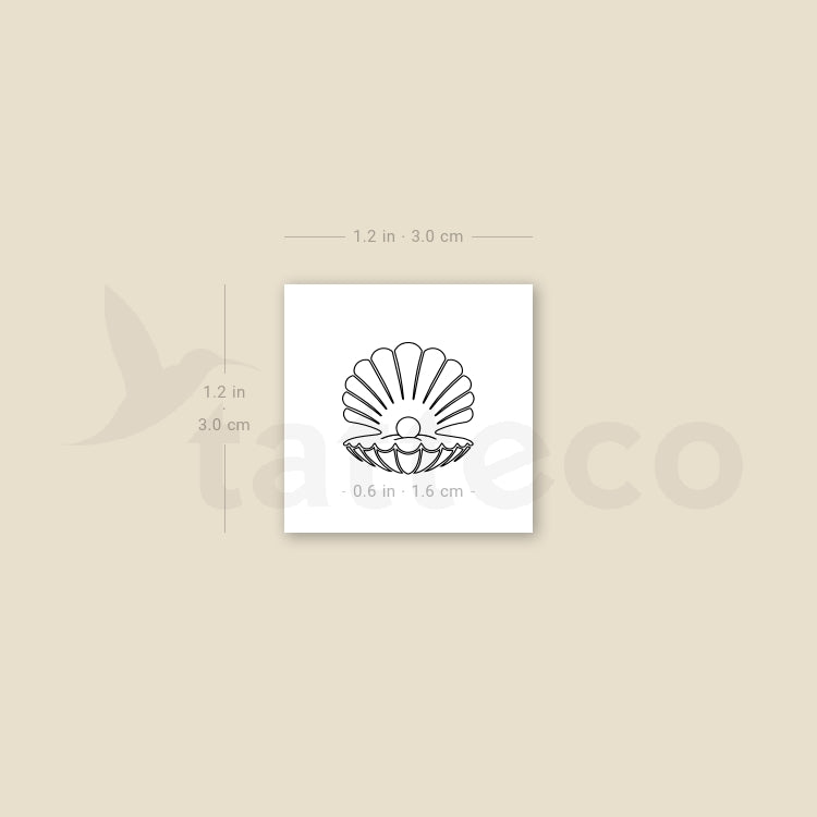 Tatuaje temporal de concha marina - Juego de 3