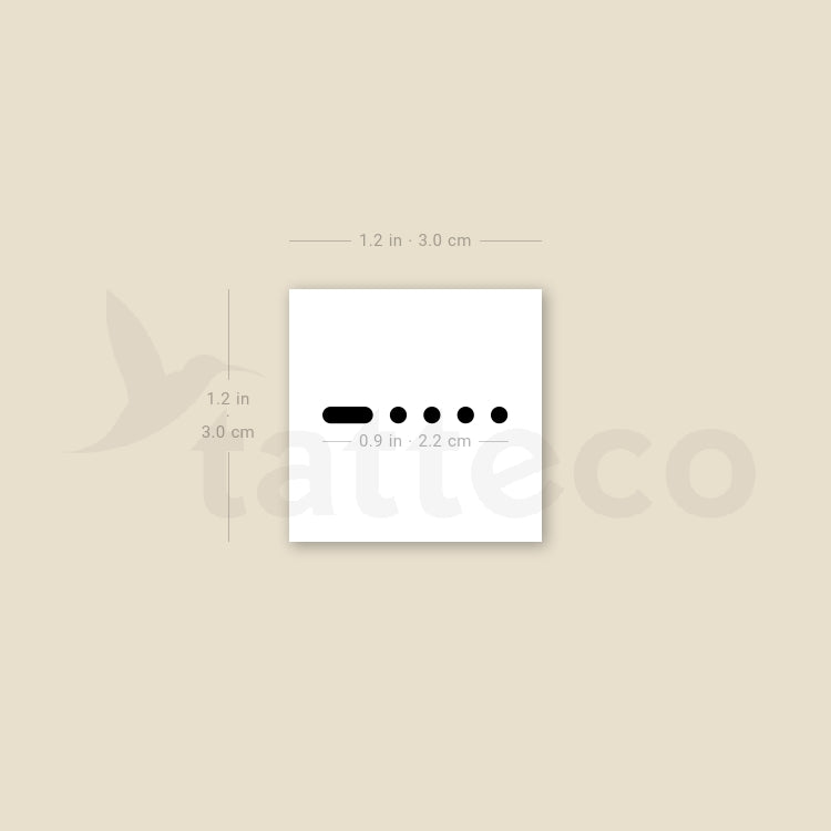Morse Code 4 Temporary Tattoo - Set of 3