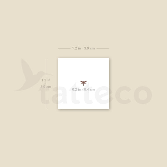 Brown Dragonfly Freckle Temporary Tattoo - Set of 3