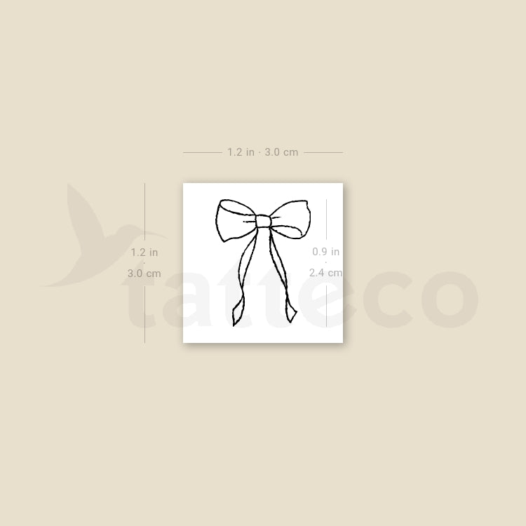 Bow Temporary Tattoo - Set of 3