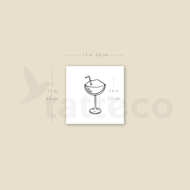Daiquiri Temporary Tattoo - Set of 3