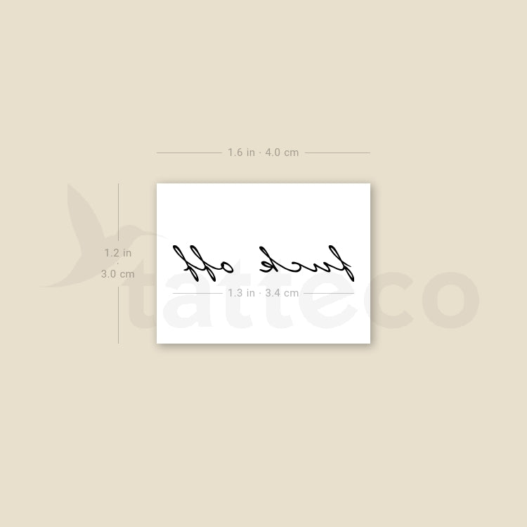 Fuck Off Temporary Tattoo - Set of 3