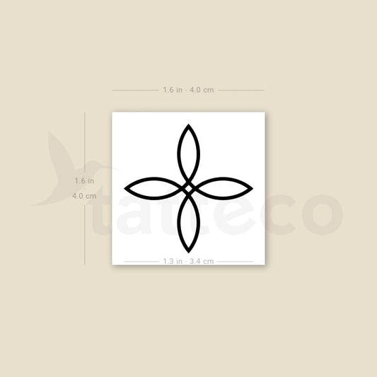 Quaternary Knot Temporary Tattoo - Set of 3