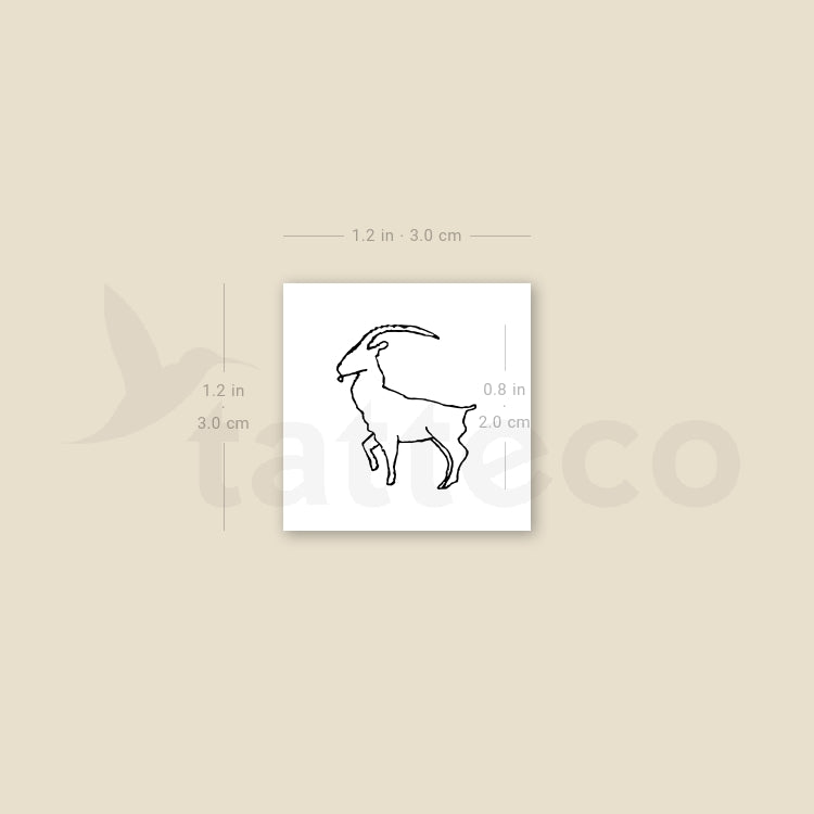 Ibex Temporary Tattoo - Set of 3