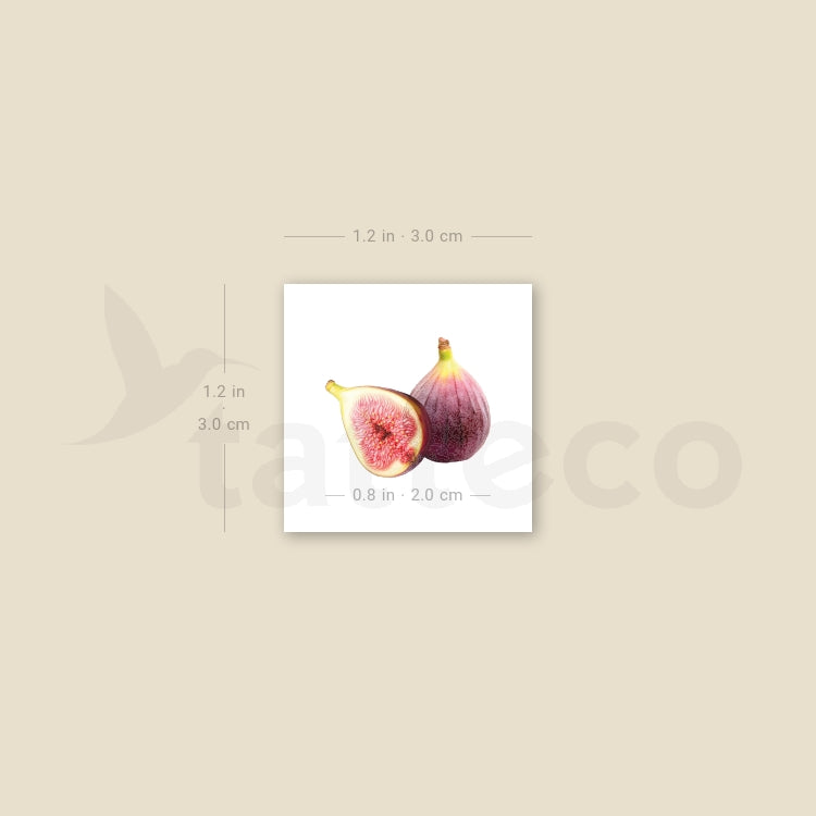Fig Temporary Tattoo - Set of 3