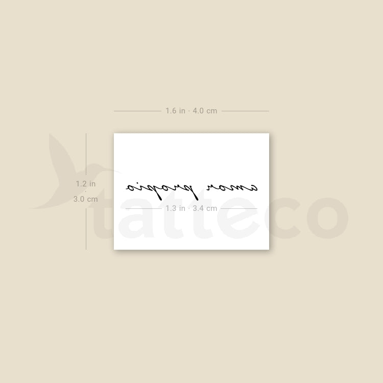 Amor Propio Temporary Tattoo - Set of 3