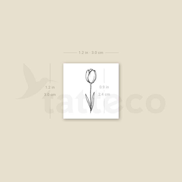 Little Tulip Temporary Tattoo - Set of 3