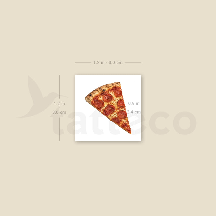 Diavola Pizza Slice Temporary Tattoo - Set of 3