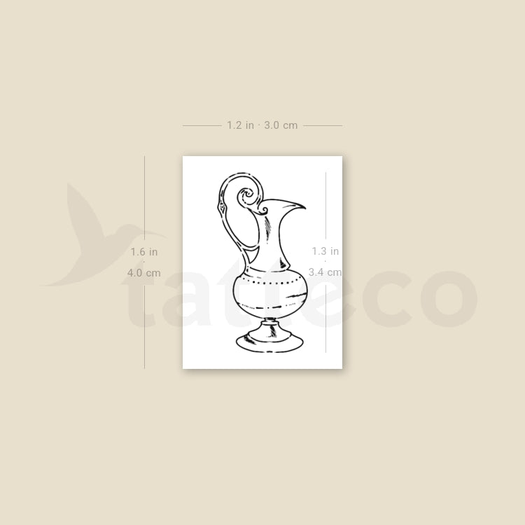 Water Jug Temporary Tattoo by M3.Ink - Set of 3