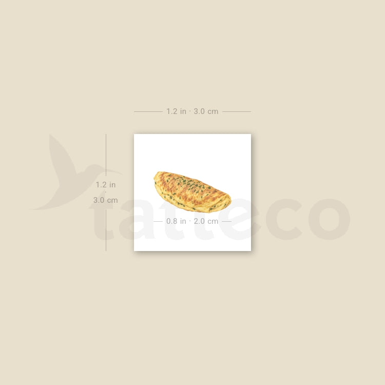 Omelette Temporary Tattoo - Set of 3