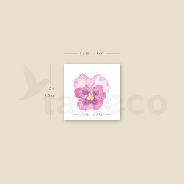 Tatuaje temporal de pensamiento rosa - Juego de 3