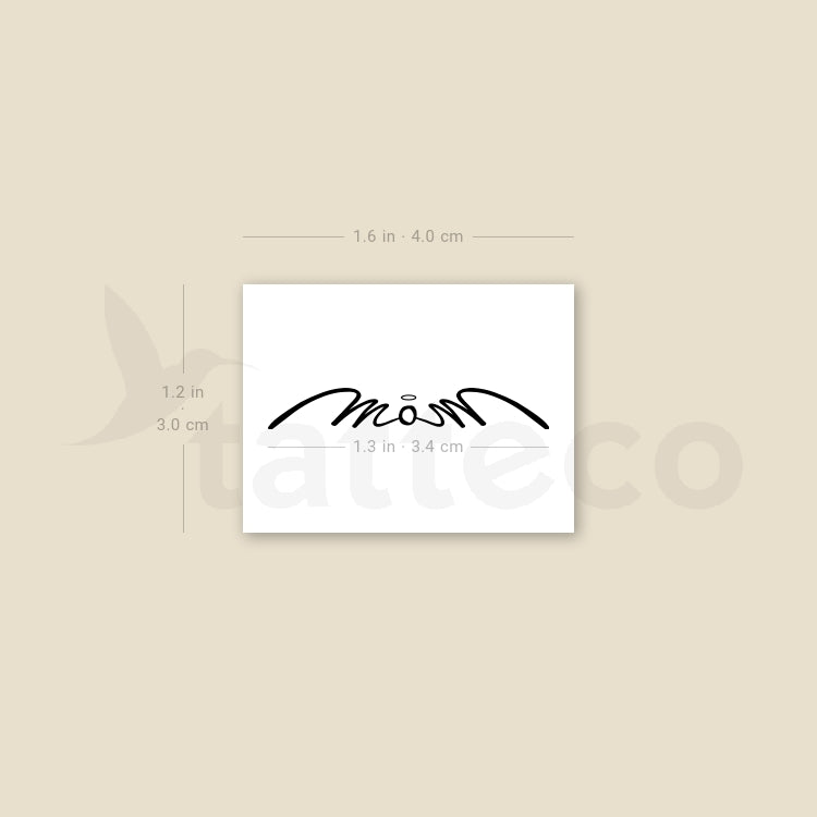 Mom Is An Angel Temporary Tattoo - Set of 3