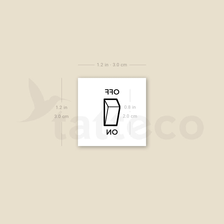 Minimalist Switch Temporary Tattoo - Set of 3