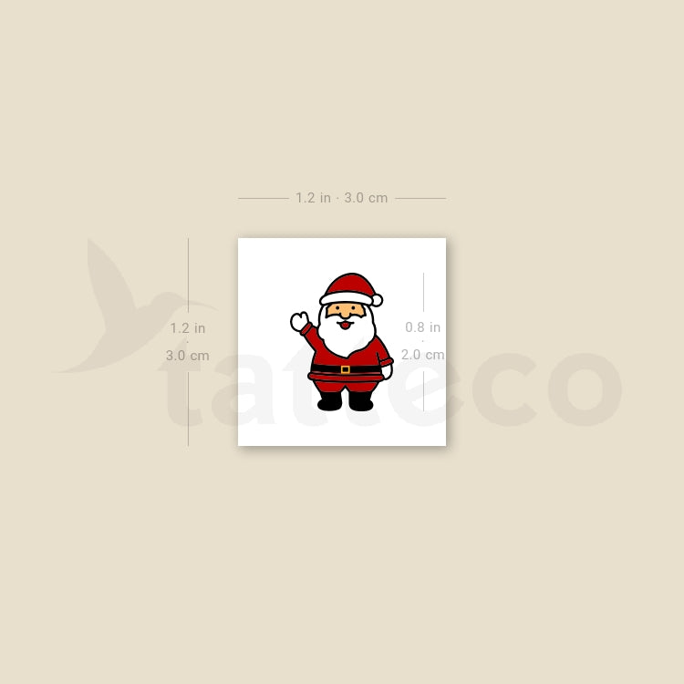 Father Christmas Temporary Tattoo - Set of 3