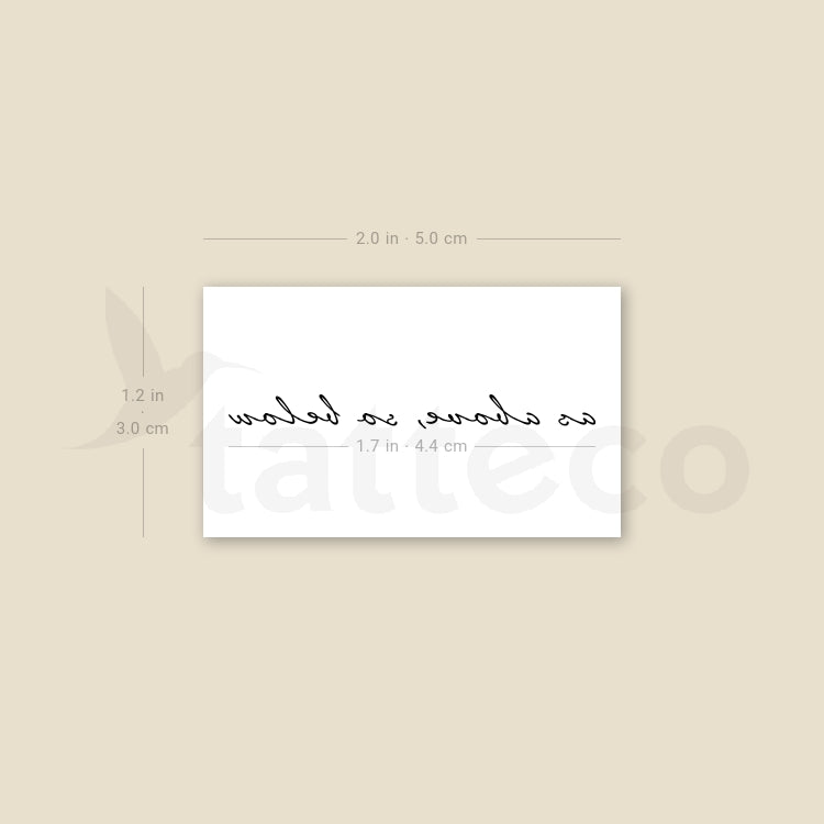 As Above, So Below Temporary Tattoo - Set of 3