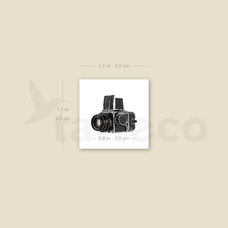 Hasselblad 500 Camera Temporary Tattoo - Set of 3