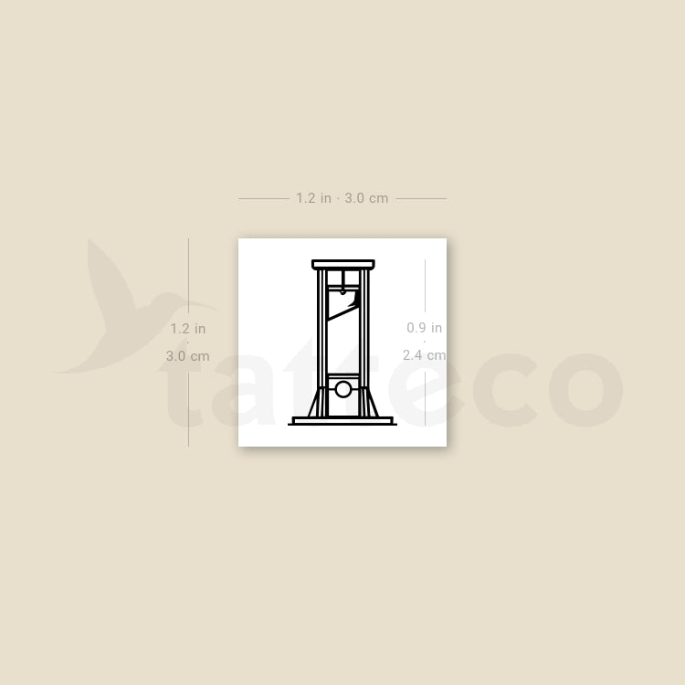Tatuaje temporal de guillotina - Juego de 3