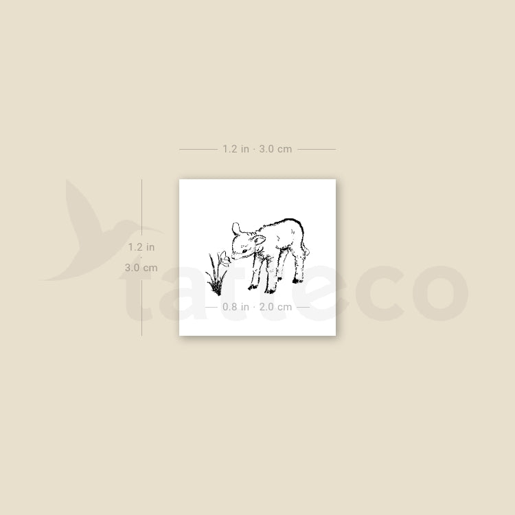 Little Lamb Temporary Tattoo - Set of 3
