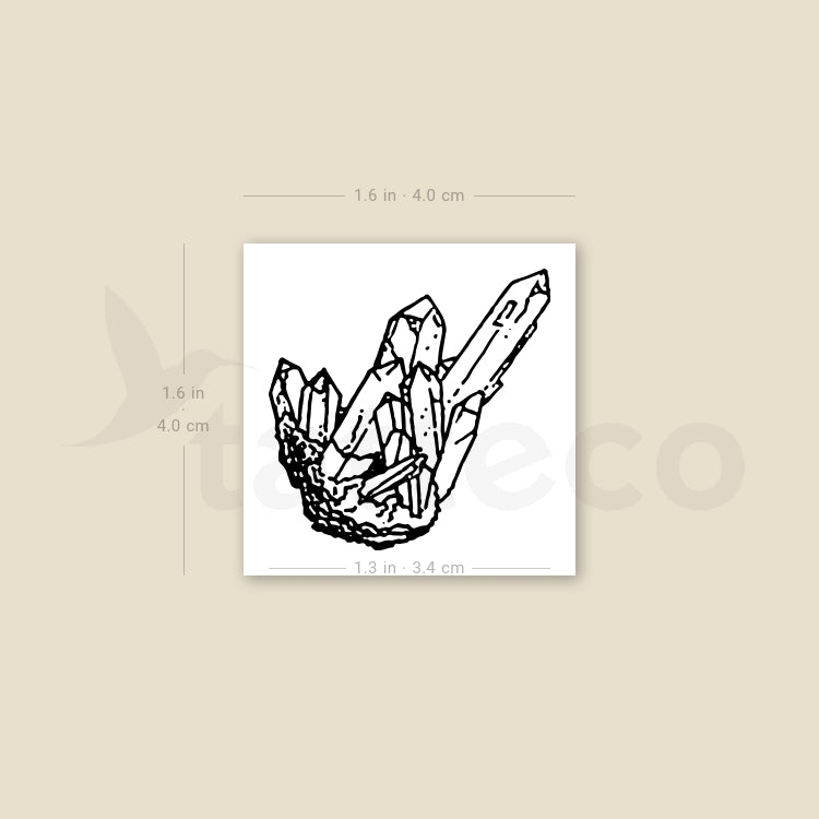 Crystals Temporary Tattoo - Set of 3