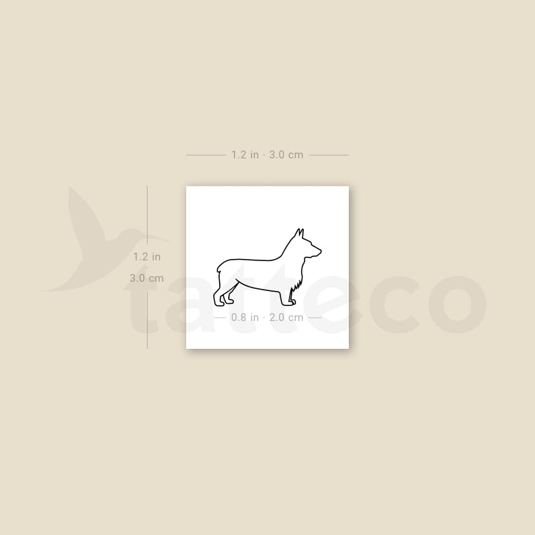 Corgi Temporary Tattoo - Set of 3