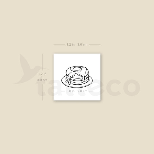 Pancakes Temporary Tattoo - Set of 3